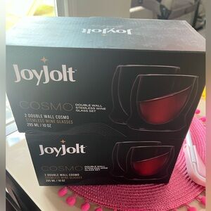 JoyJolt Double Wall Stemless Wine Glasses